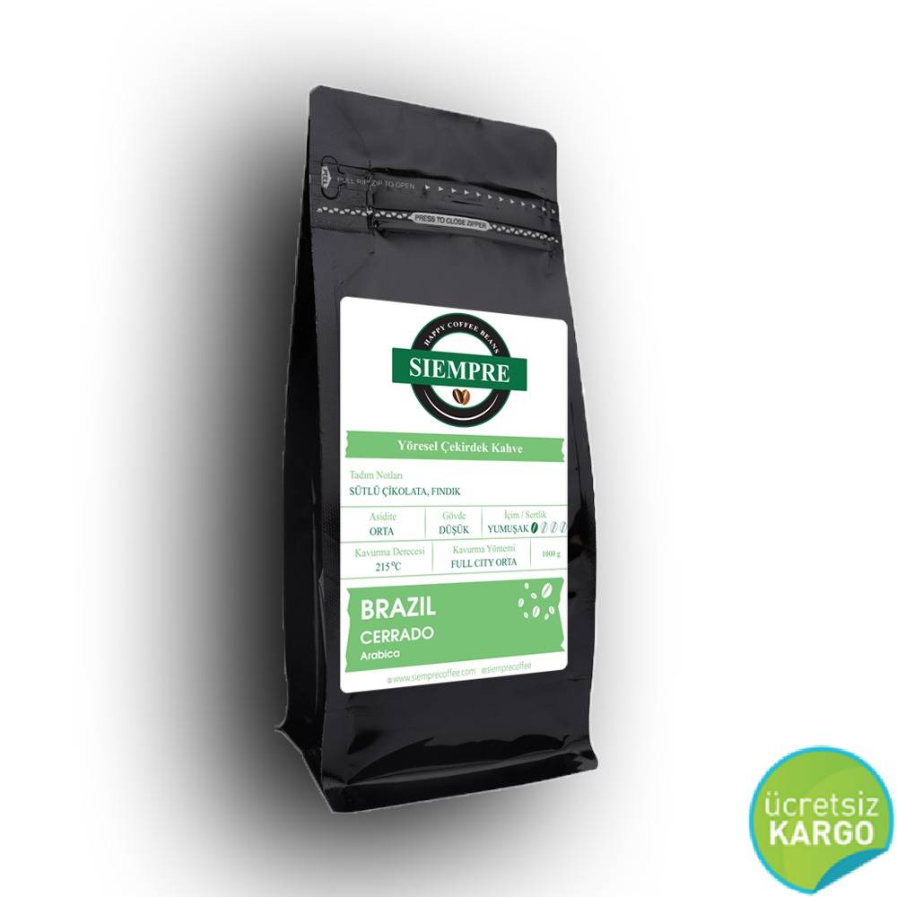 Siempre Coffee Brazil Cerrado Çekirdek Kahve 1000g