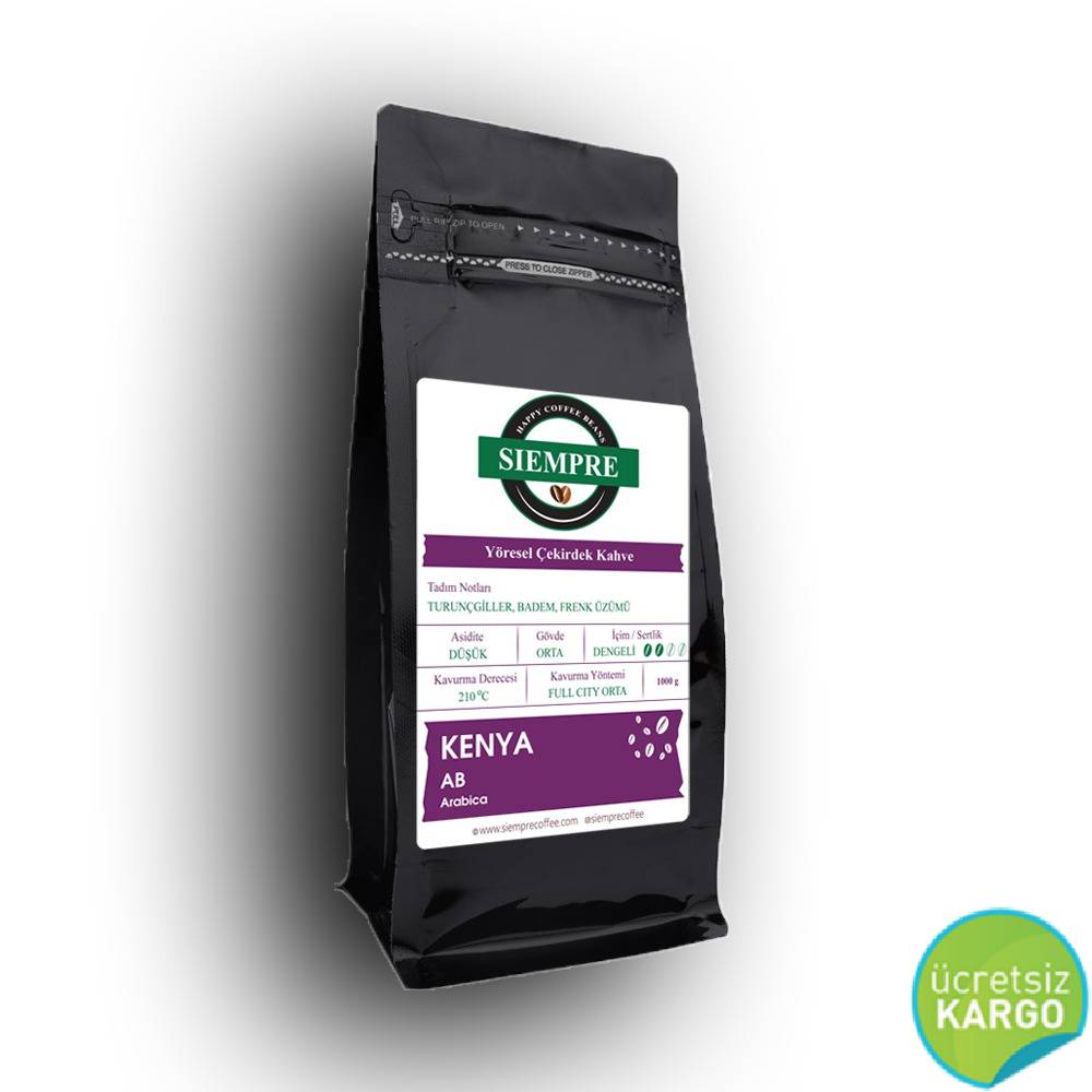 Siempre Coffee Kenya AB Çekirdek Kahve 1000g