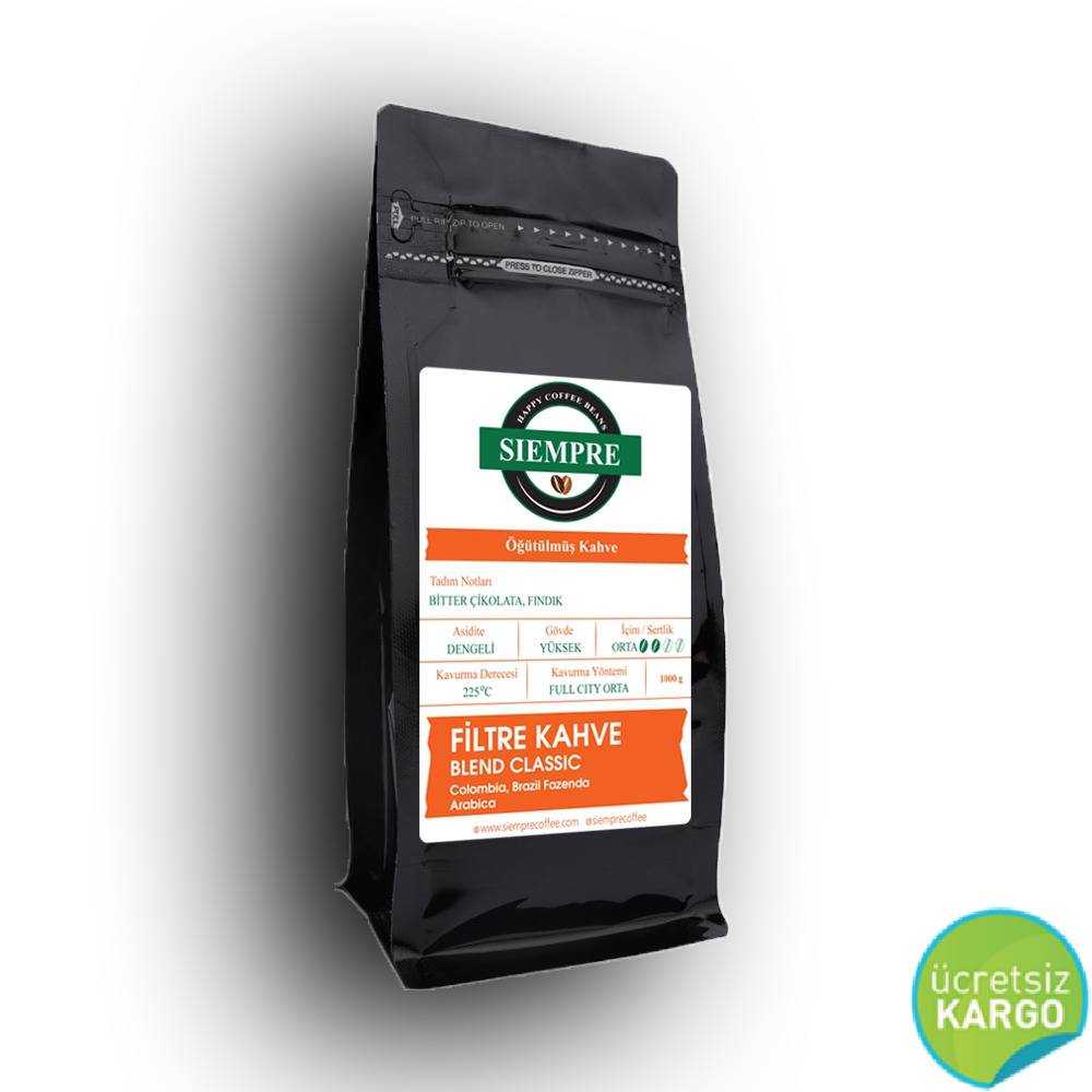 Siempre Coffee Filtre Kahve Blend Classic Öğütülmüş 1000g