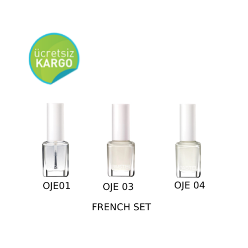 Pastel Oje French Set 01-03-04 Üç Adet Oje