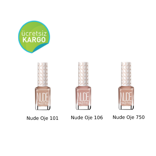Pastel Nude Oje Üçlü Set 101 - 106 - 750