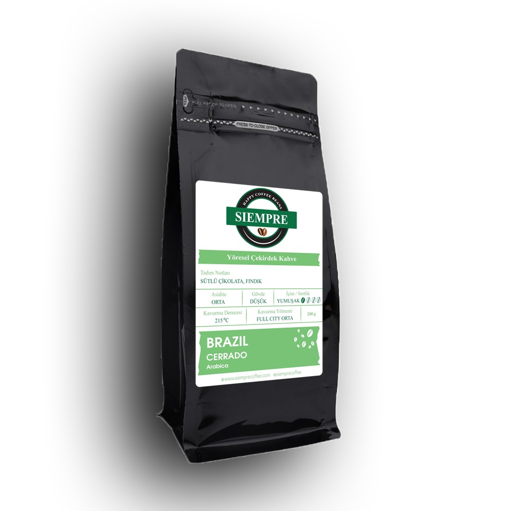 Siempre Coffee Brazil Cerrado Çekirdek Kahve 250g